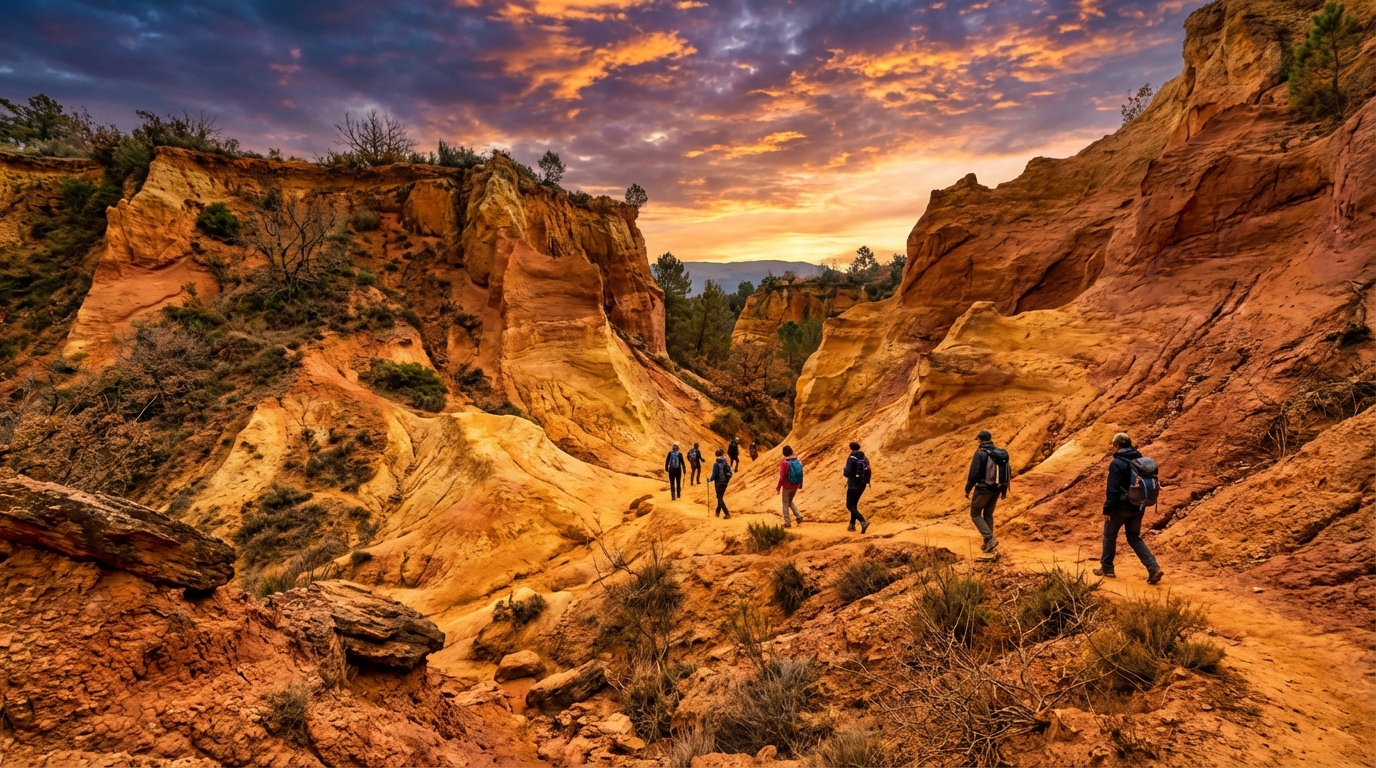 explorez le sentier des ocres et découvrez des paysages naturels aux couleurs vives et uniques, une expérience incontournable pour les amoureux de la nature et de la randonnée.