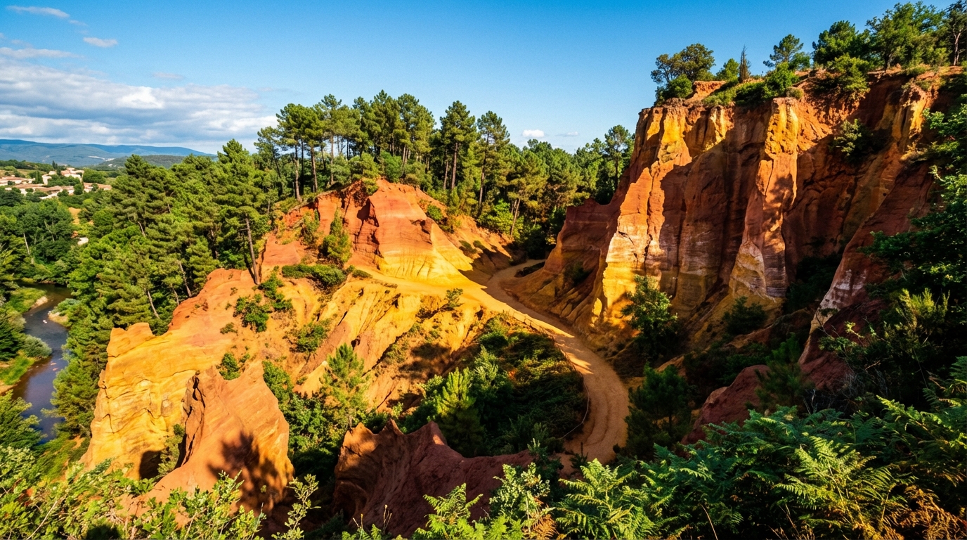 explorez le sentier des ocres et admirez ses paysages uniques aux couleurs éclatantes, une expérience incontournable au cœur de la nature provençale.