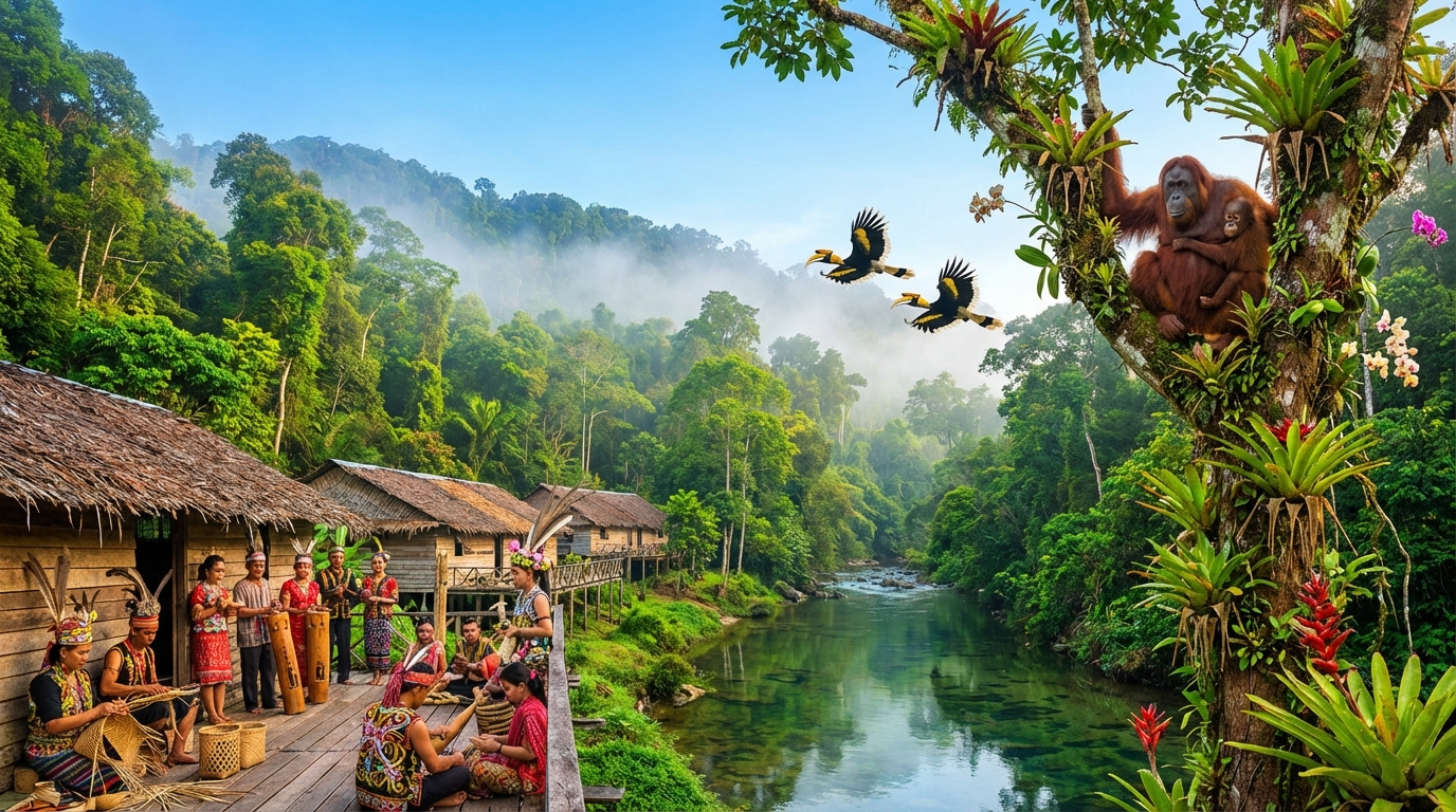 explorez bornéo, un véritable paradis naturel où la biodiversité exceptionnelle rencontre des cultures ancestrales riches et fascinantes. partez à l'aventure au cœur d'une île unique.