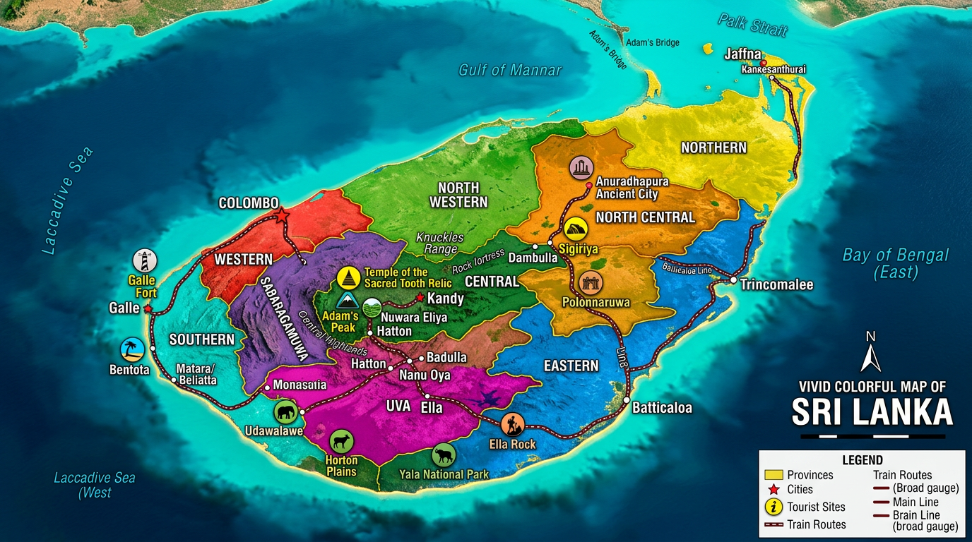 découvrez notre guide complet de la carte du sri lanka pour bien préparer votre voyage et explorer les merveilles de cette île fascinante.