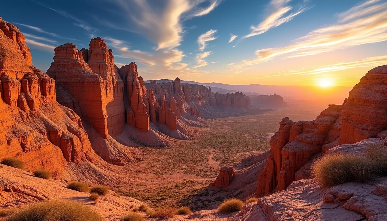 explorez le désert des bardenas, un paysage naturel unique en espagne, réputé pour ses formations géologiques étonnantes et son ambiance désertique saisissante.