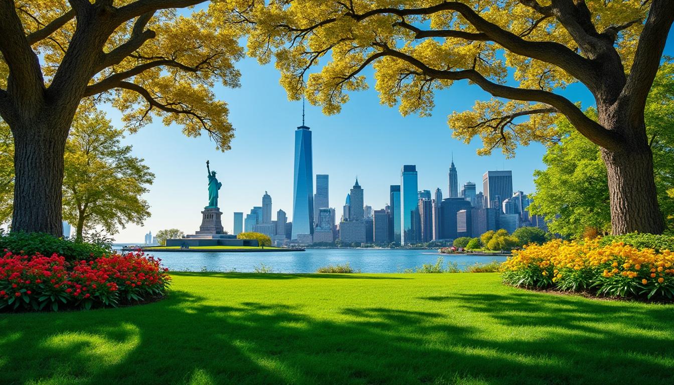 explorez battery park, un oasis de verdure chargé d'histoire situé au cœur de new york, idéal pour se détendre tout en découvrant des sites emblématiques.