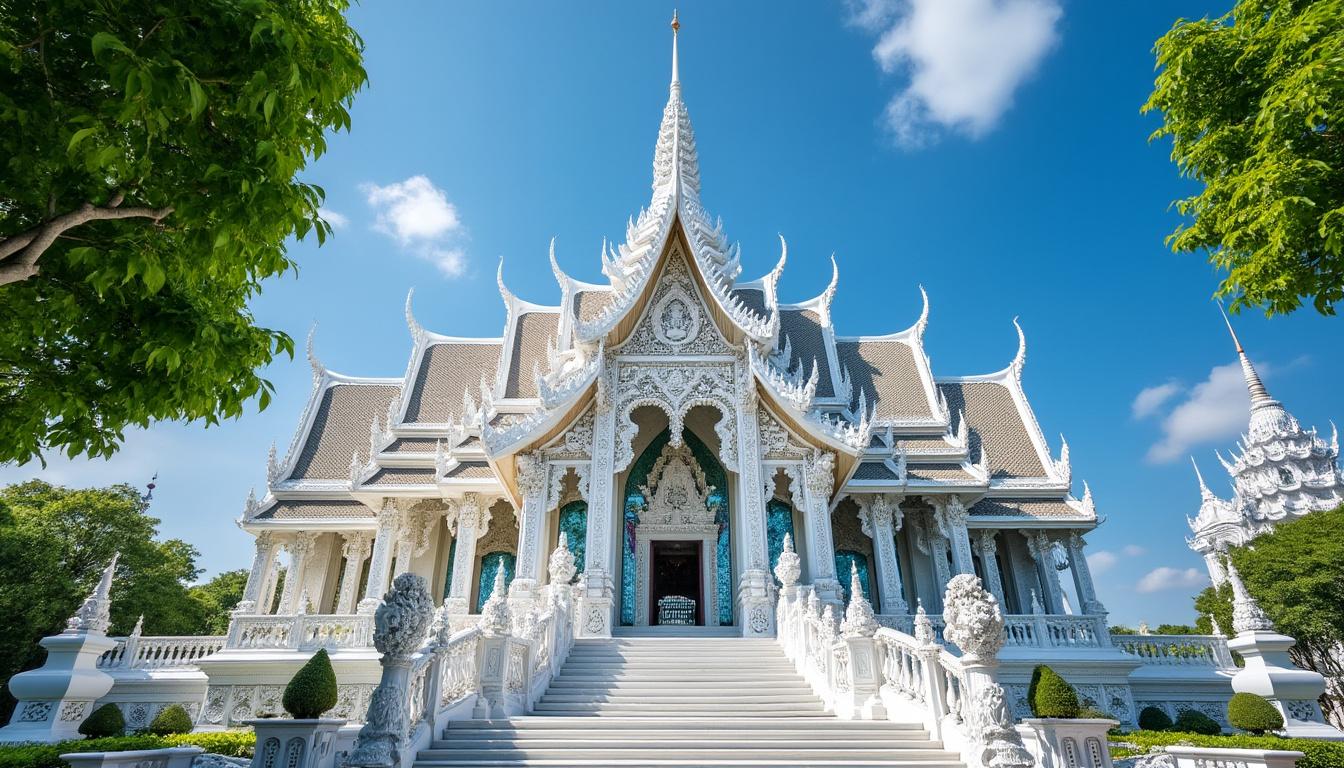 découvrez le wat rong khun, joyau architectural de thaïlande, et émerveillez-vous devant ses sculptures uniques et son design éblouissant.