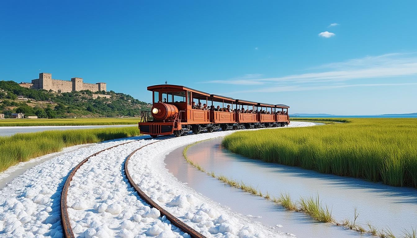 partez à la découverte du petit train des salins d'aigues-mortes et plongez dans son histoire fascinante, entre traditions, paysages uniques et patrimoine local.