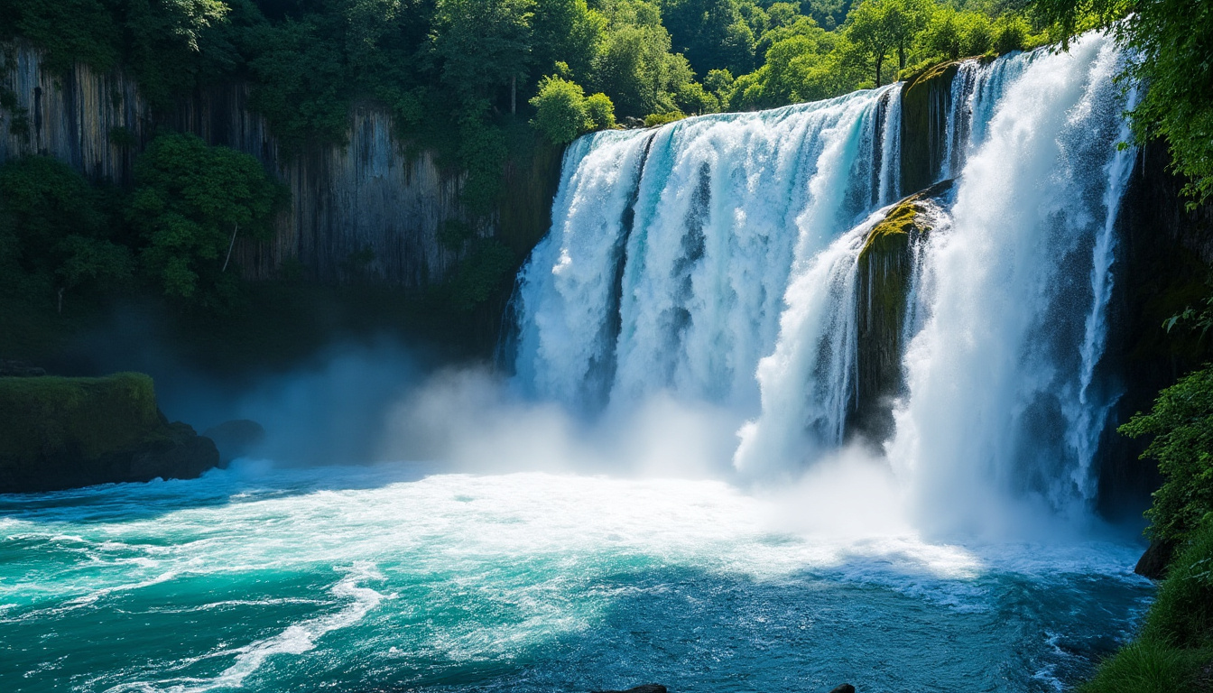 explorez la beauté envoûtante d'une cascade blanche naturelle et laissez-vous émerveiller par sa magie authentique et apaisante.