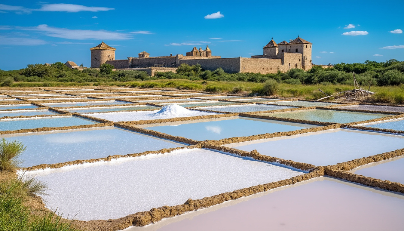 explorez les salins d'aigues-mortes : découvrez leur riche histoire, la beauté de leur nature préservée et le processus traditionnel de production de sel.