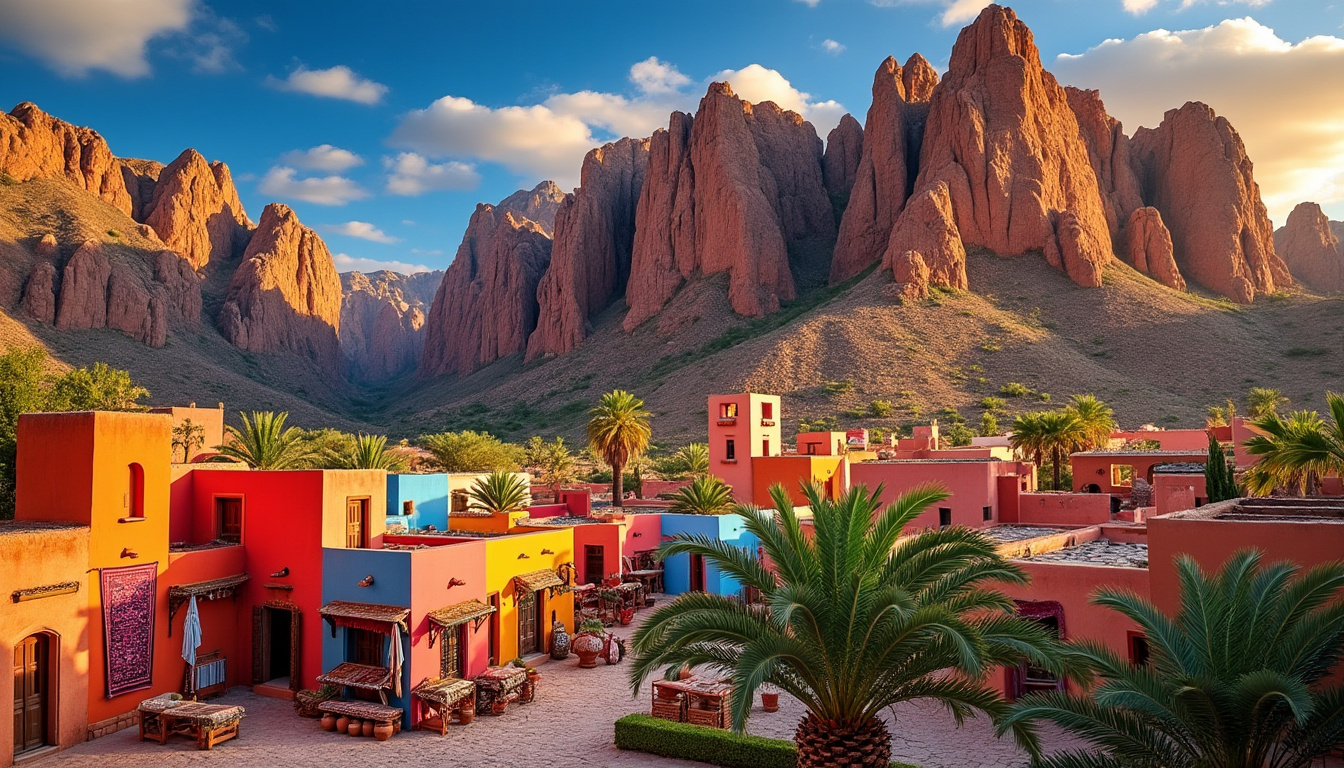 explorez tafraout au maroc, un joyau enchanteur niché entre montagnes majestueuses et riche culture locale, idéal pour les amoureux de nature et d'authenticité.